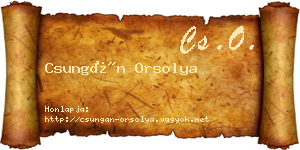 Csungán Orsolya névjegykártya